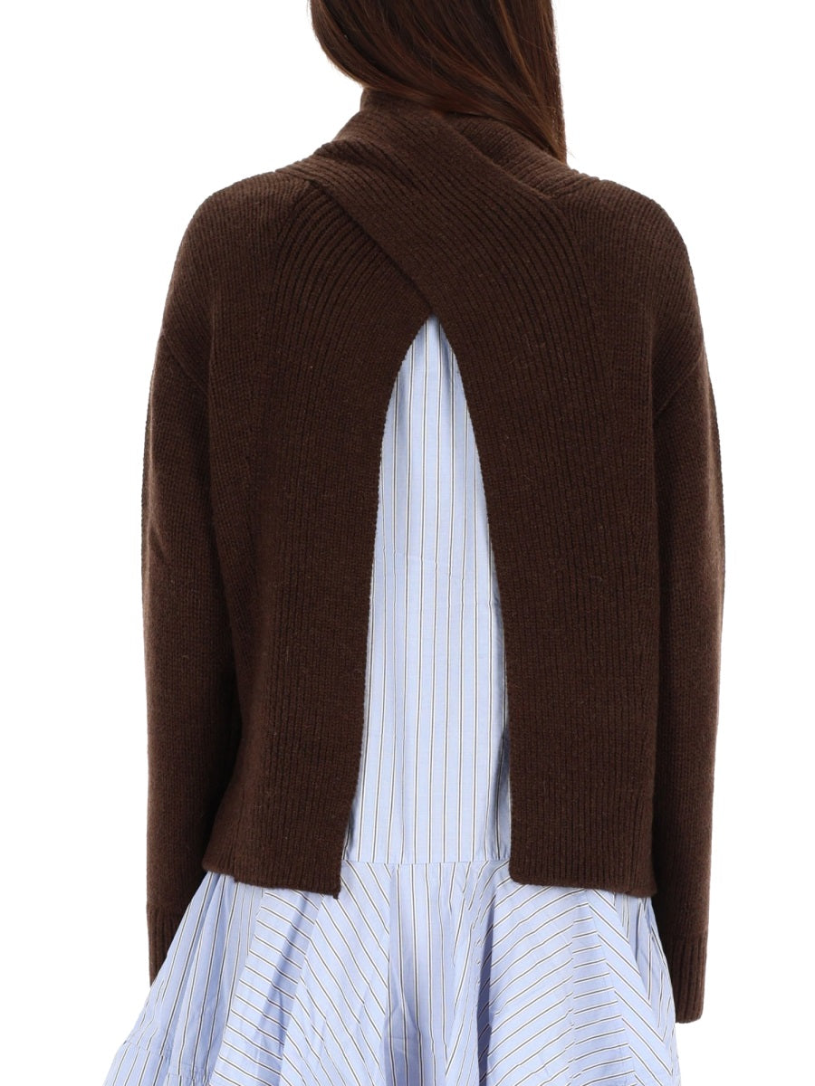 Wool Blend Sweater Brown Jumpers