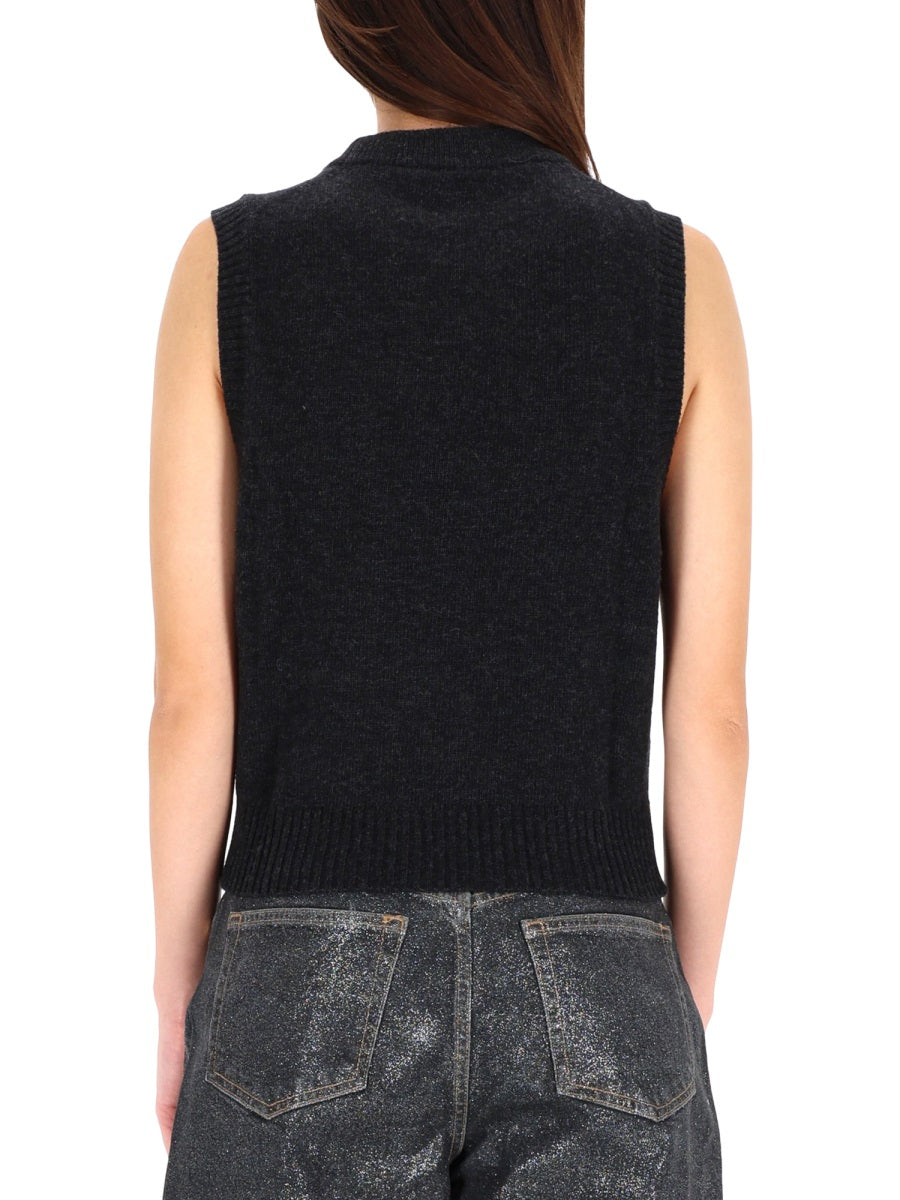 Charcoal Vest Wool Waistcoats & Gilets