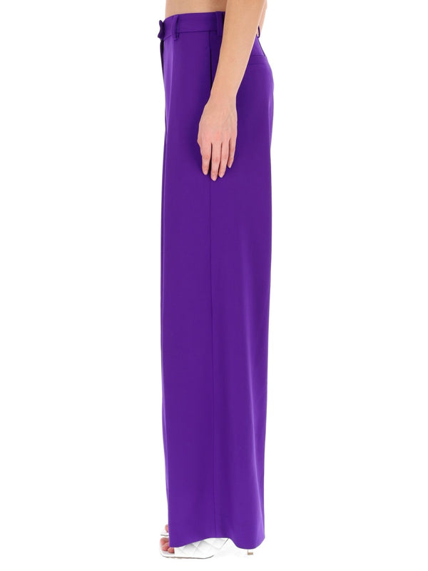 Pants Purple Wool Blend Trousers