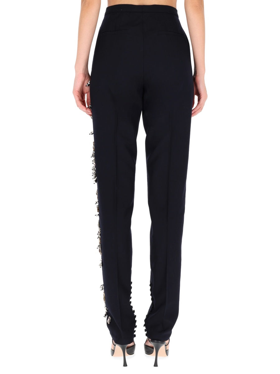Pants Pandoris Blue Wool Trousers