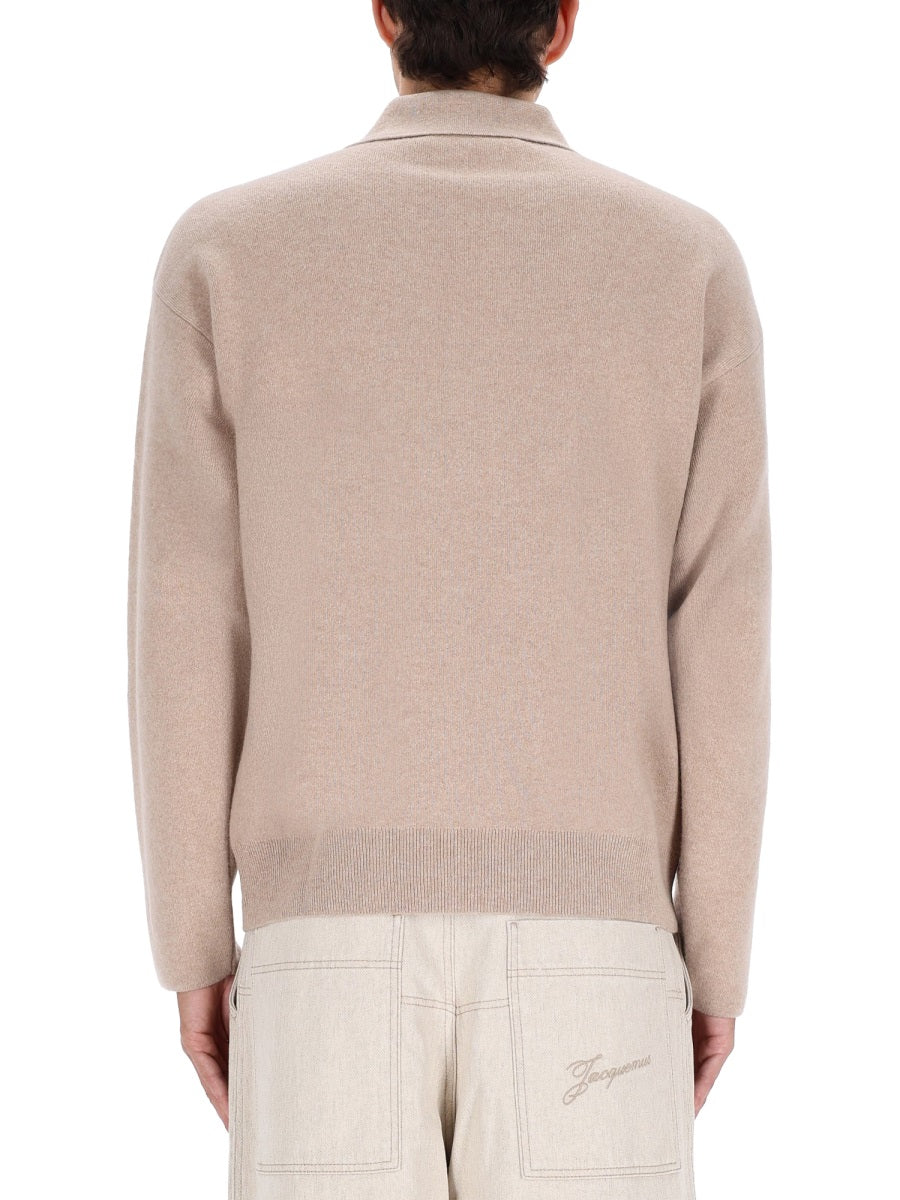 Le Pallone Jersey Beige Merino Wool Cashmere Jumpers