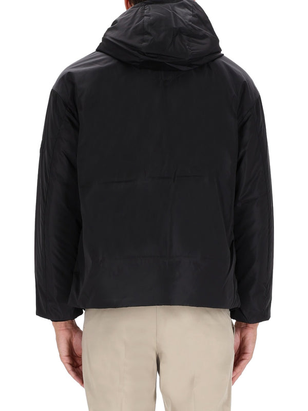 Hooded Jacket Black Polyamide