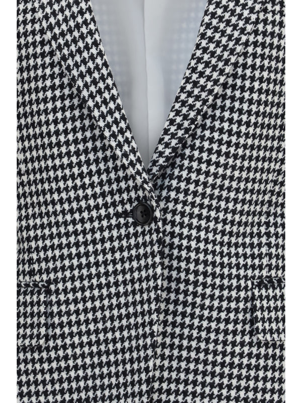 Jacket Houndstooth Cashmere Black-White Black/white (capra Hircus)