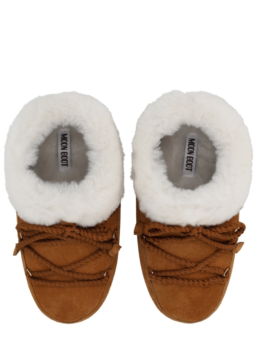 Leather Evx Mules Beige Boot