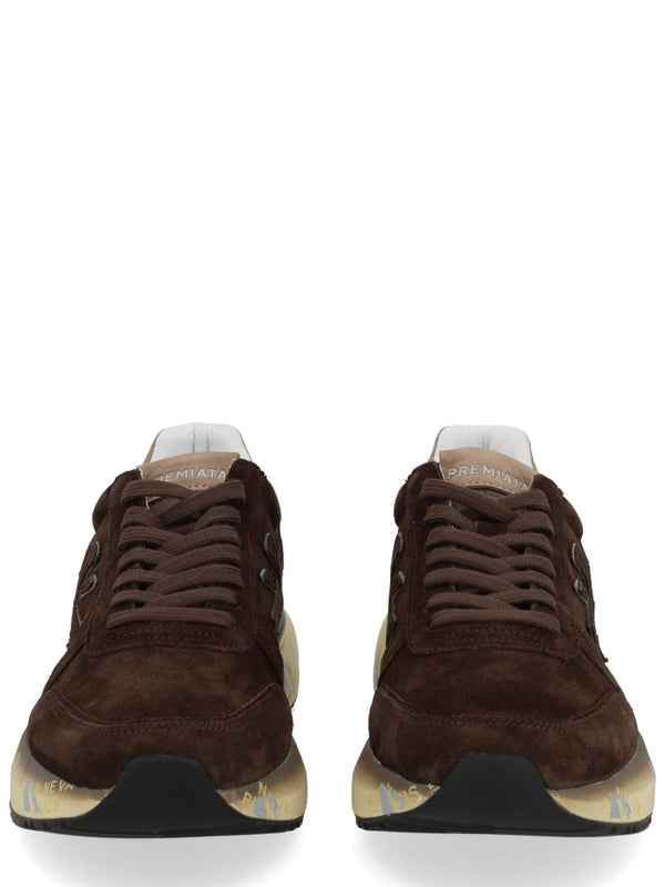 Sneakers Mick Brown Leather And Technical Fabric