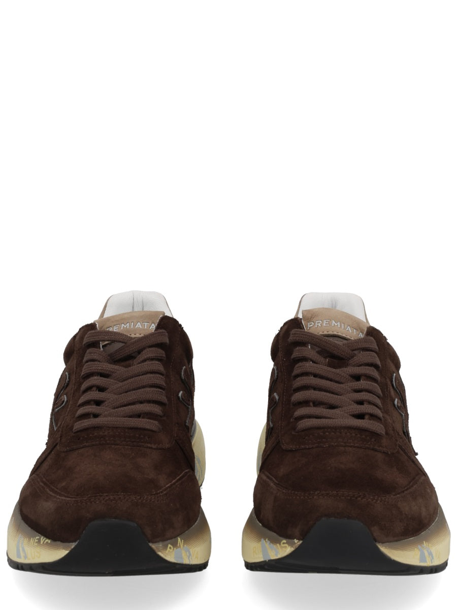 Sneakers Mick Brown Leather And Technical Fabric