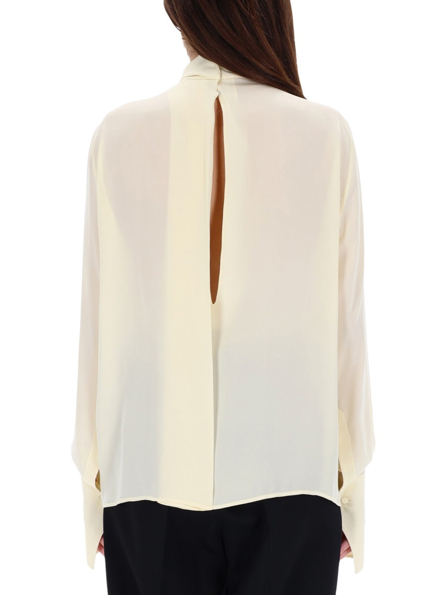 Silk Georgette Blouse Ivory