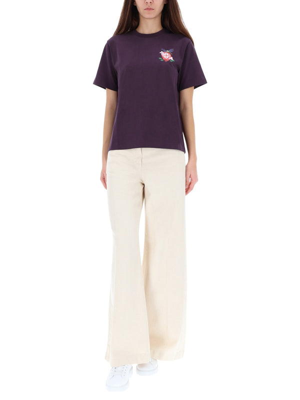 Purple T-Shirt With Print Organic Cotton T-shirts