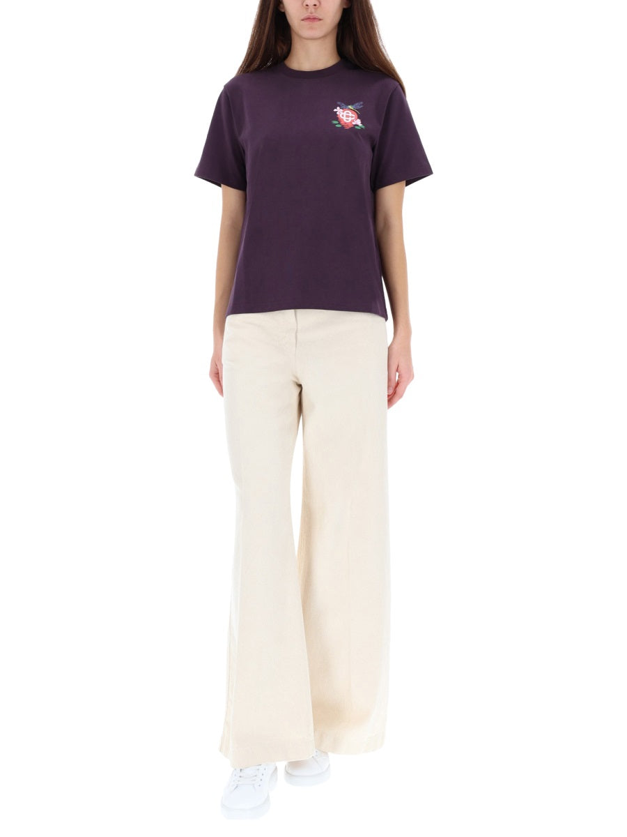 Purple T-Shirt With Print Organic Cotton T-shirts