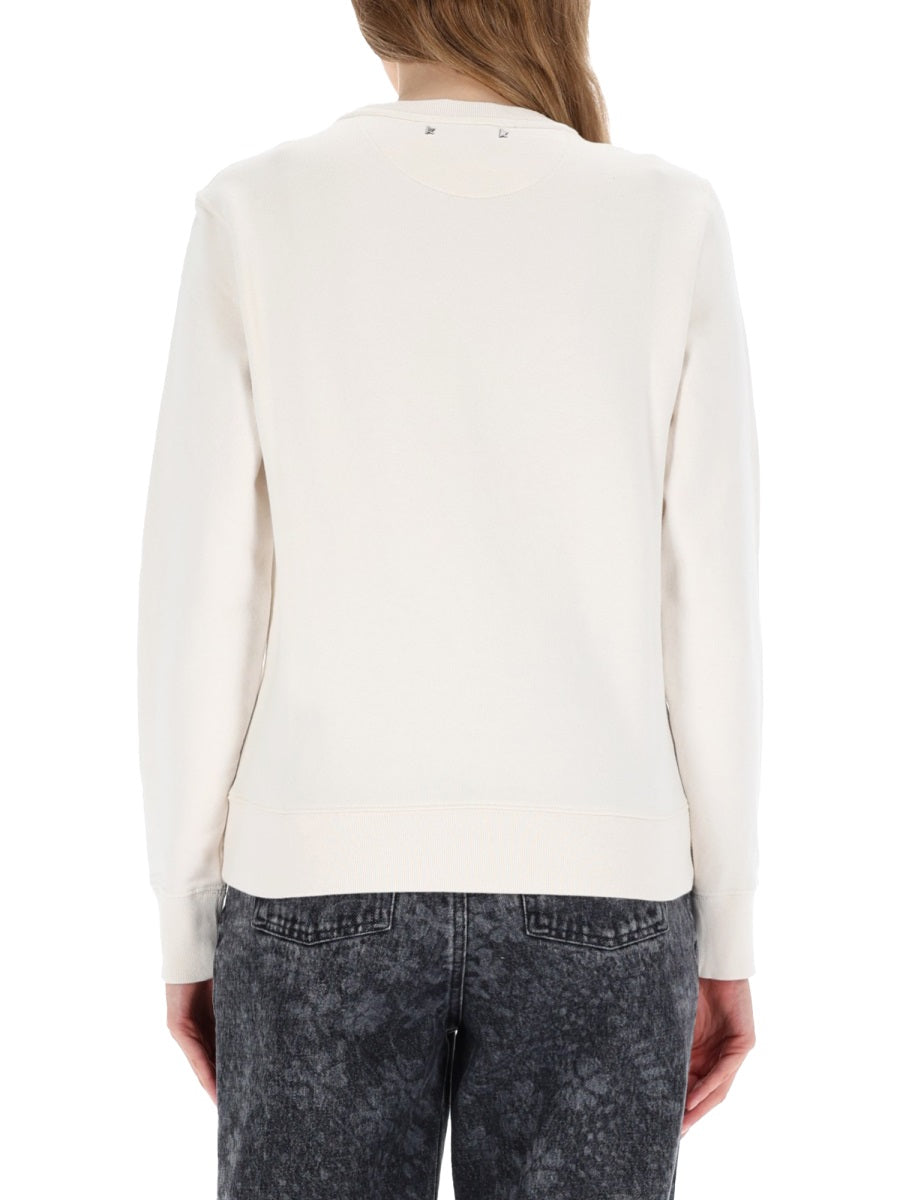 Embroidered Sweatshirt White Cotton Sweatshirts