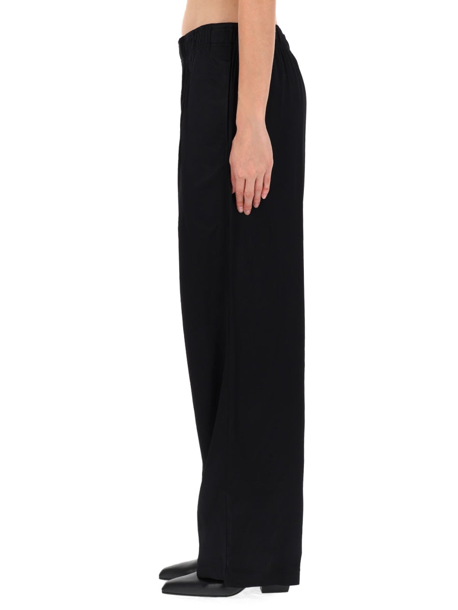Pants Black With Viscoze And Rayon Viscose Trousers