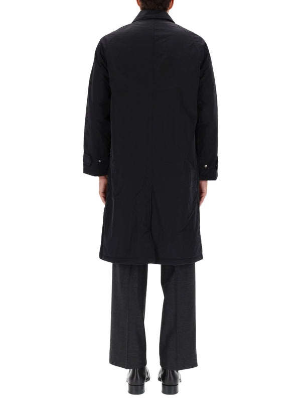 Relaxed Coat Black Nylon Trench & Raincoats