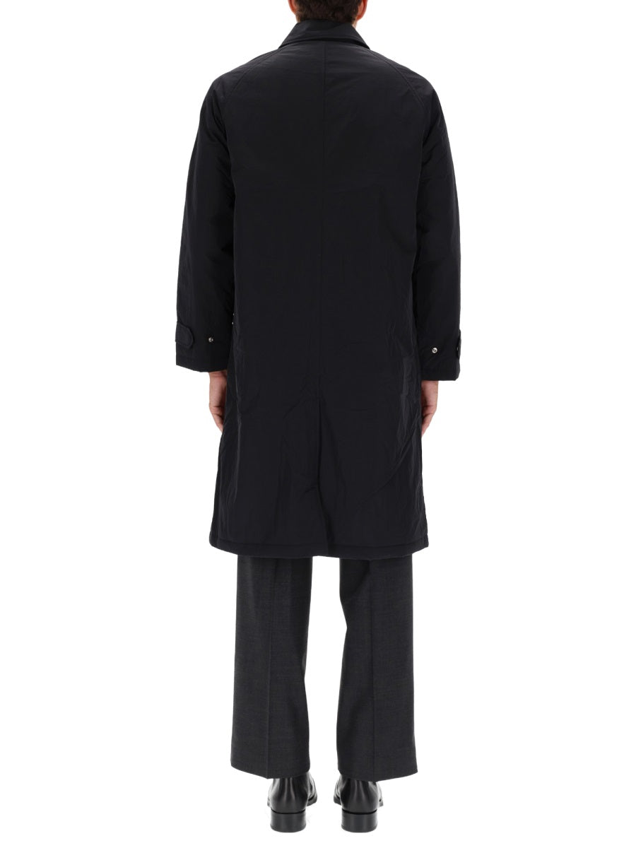Relaxed Coat Black Nylon Trench & Raincoats