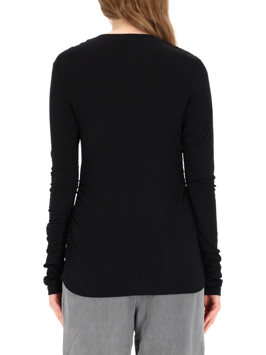 Long Sleeve T-Shirt Black Wool T-shirts