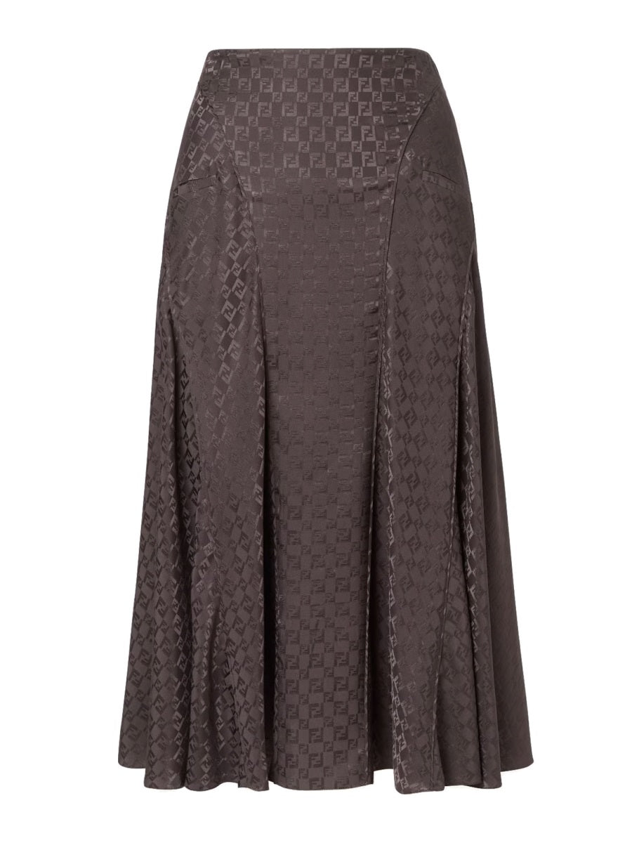 Skirt Ff Silk Brown