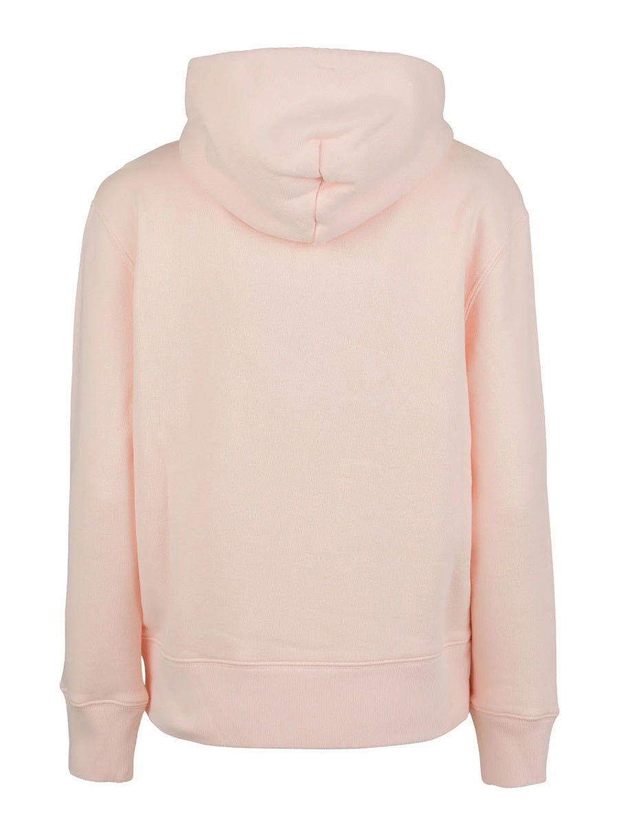 Hooded Sweatshirt With Logo Pink Cotton Sweatshirts