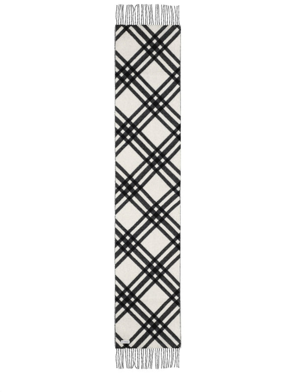 Scarf Cashmere Check Black