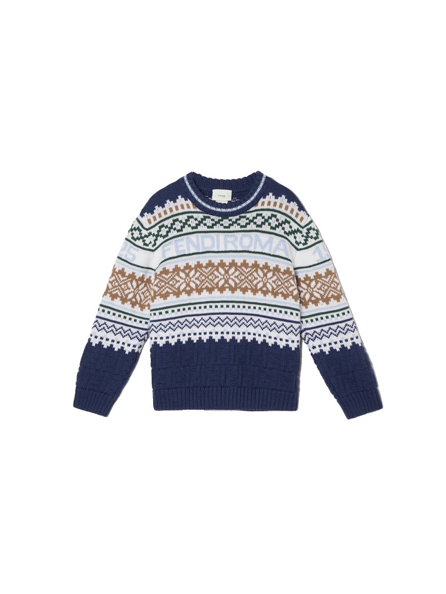 Choker Norwegian Multicolour Virgin Wool Jumpers