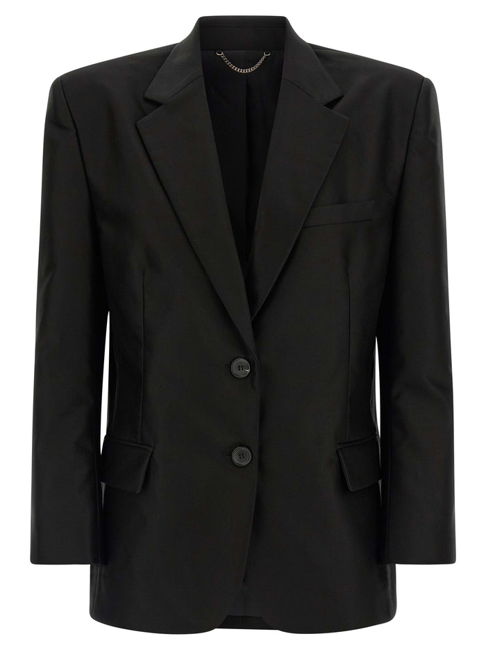 04 blazer Black Cotton Blazer, Suits