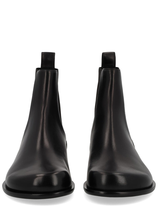 Boots Chelsea Squared Ff Black Lamb Leather