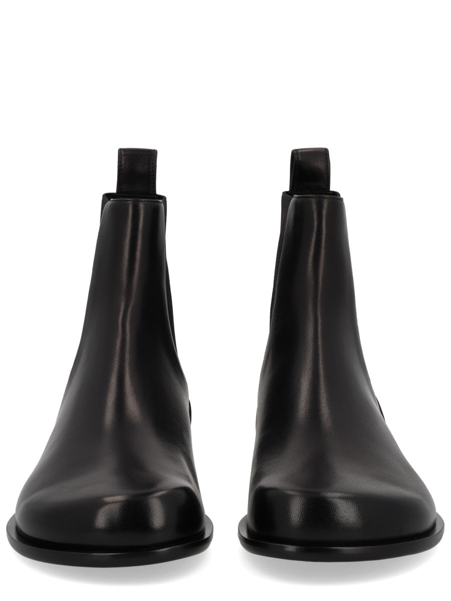 Boots Chelsea Squared Ff Black Lamb Leather