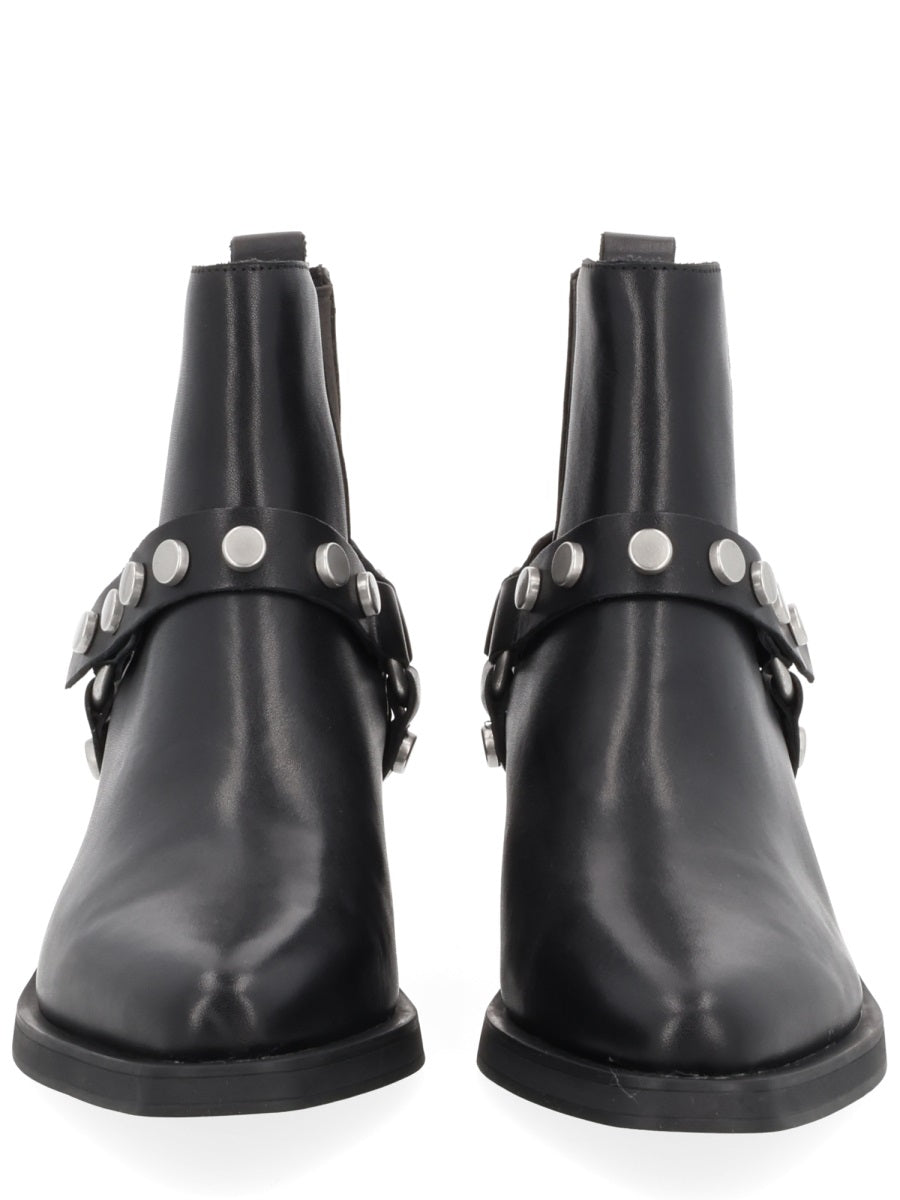Logan Black Cow Leather Boots