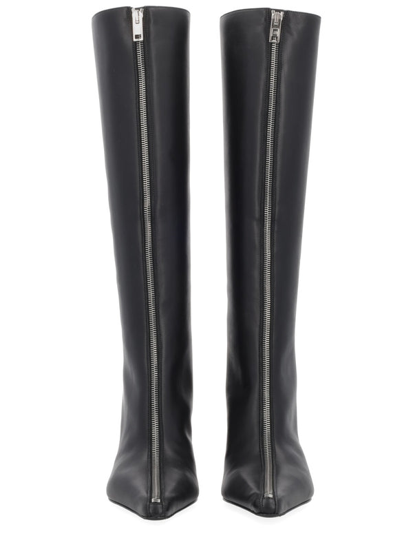 Heeled Boot Black Calf Leather