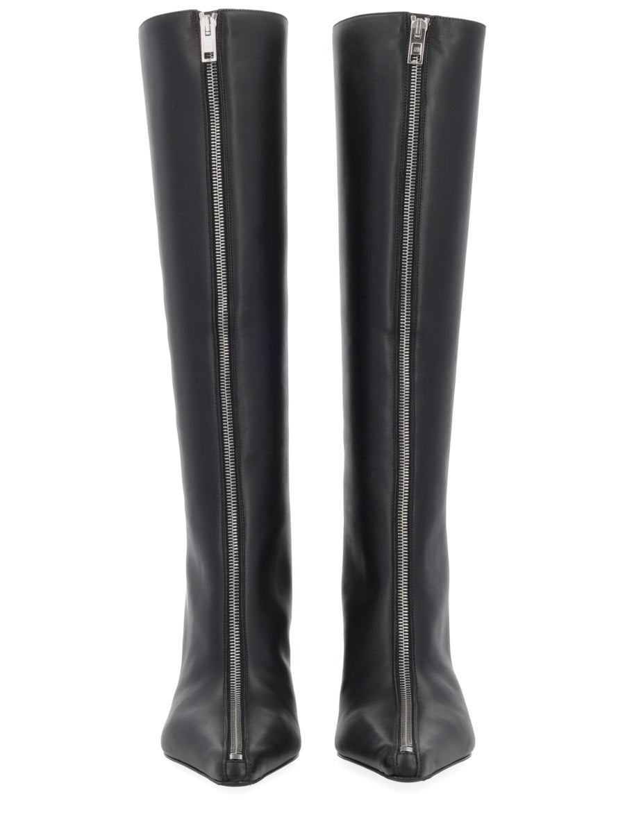 Heeled Boot Black Calf Leather