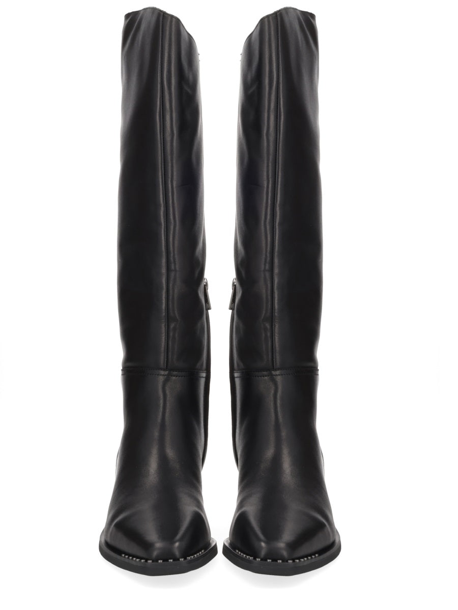 Harpo Western Boot Black Calf Leather