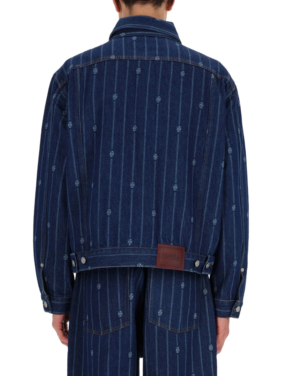 Denim Monogramme Jacket Blue Cotton