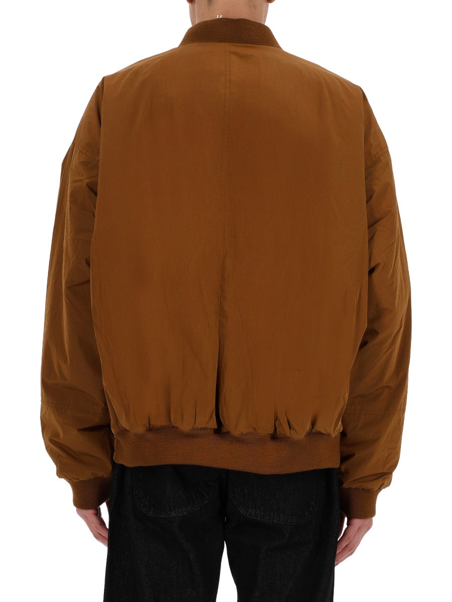 Bomber Basement Jacket Brown Polyester
