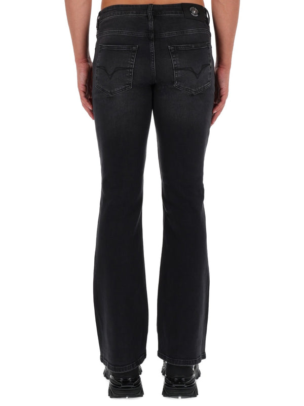 Slim Jeans Design Black Cotton Trousers