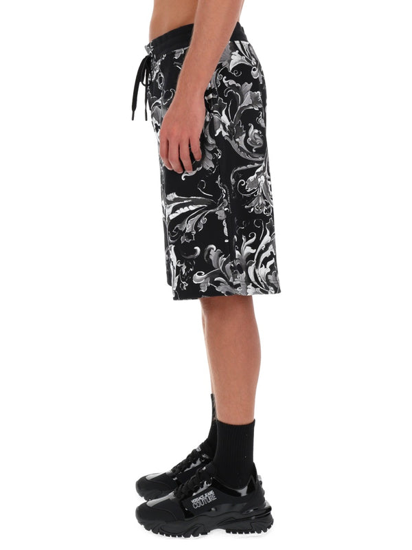 Short Porcelain Baroque Black Cotton