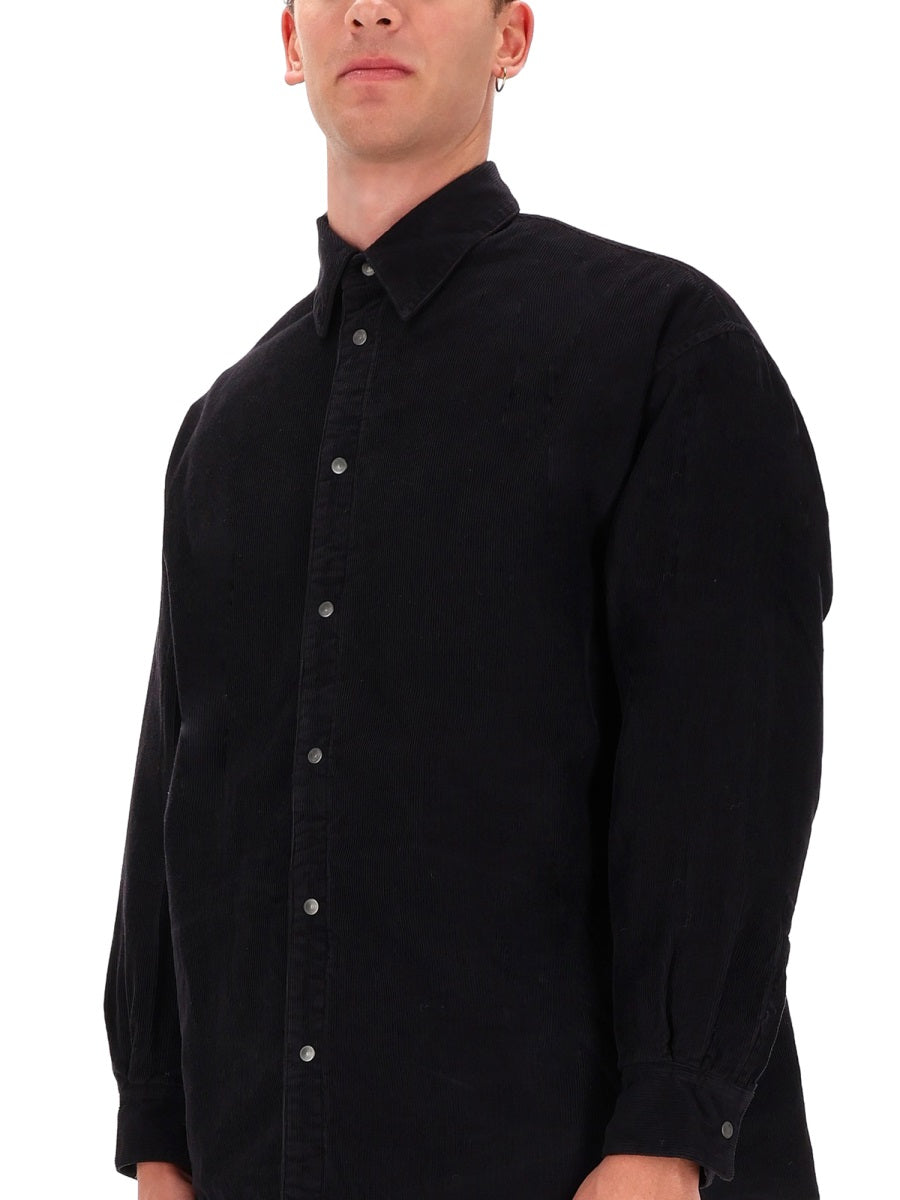 S-Baggy-Padd Shirt Black Cotton