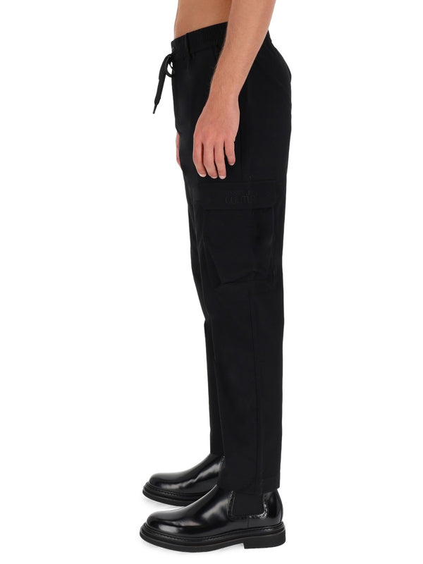 Technical Cargo Pants Black Polyester Trousers