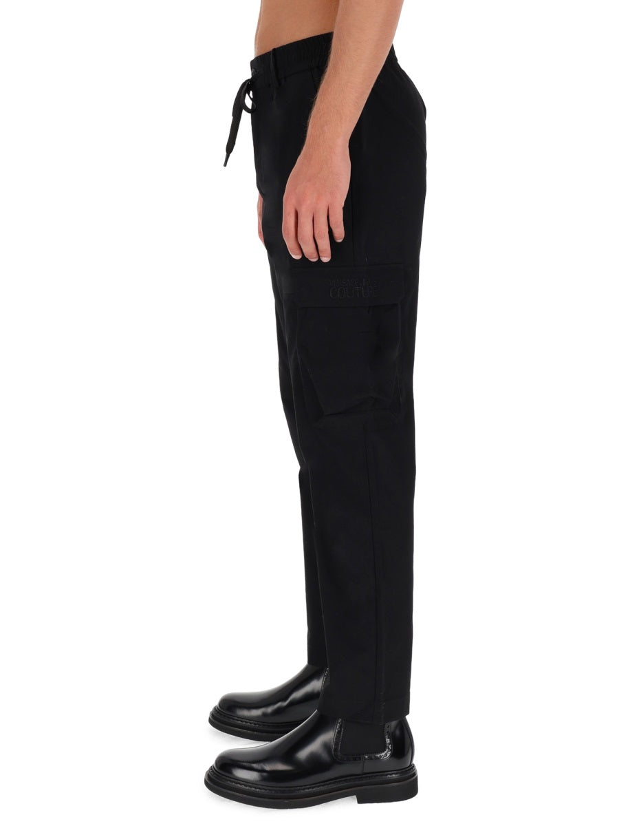 Technical Cargo Pants Black Polyester Trousers