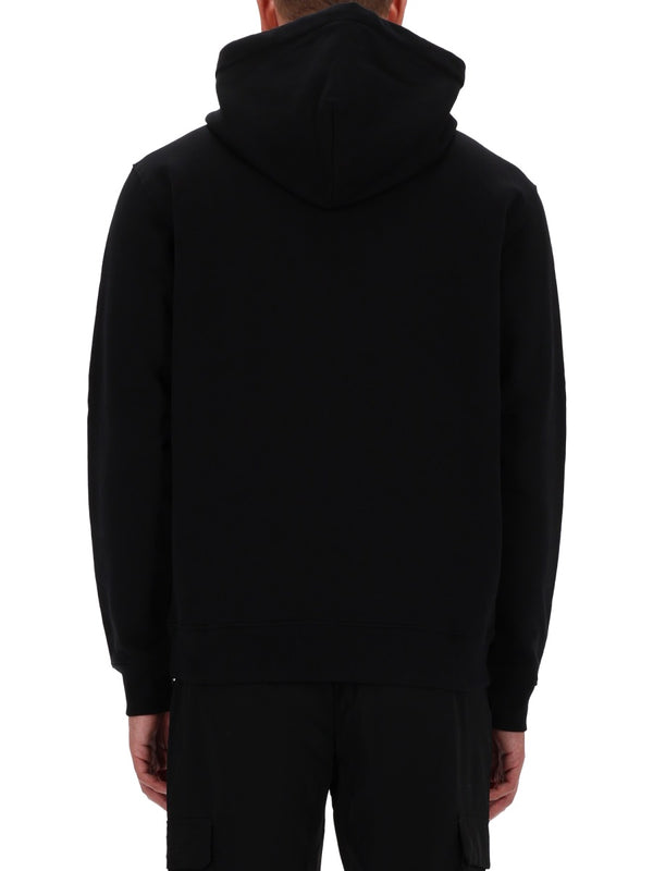 Logo Sweatshirt Black Cotton Sweatshirts
