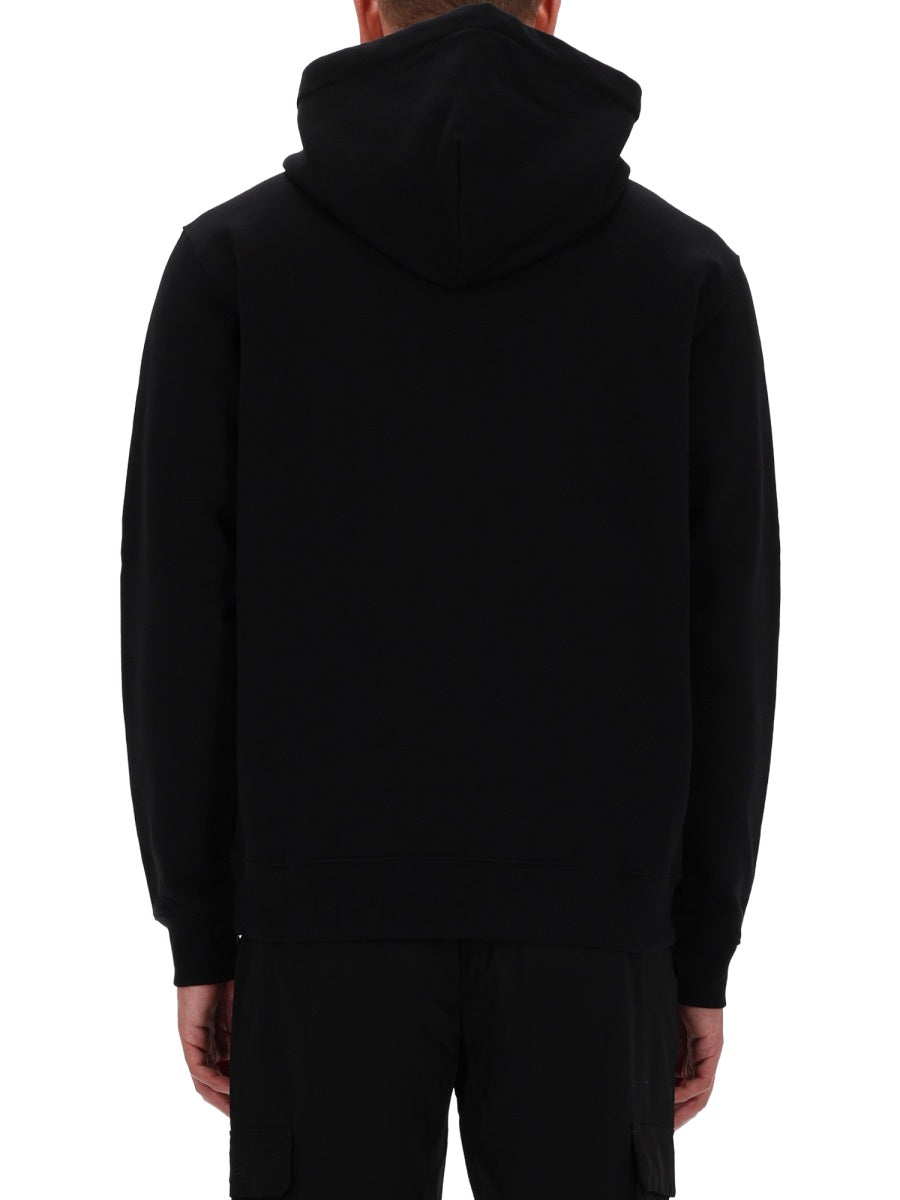 Logo Sweatshirt Black Cotton Sweatshirts
