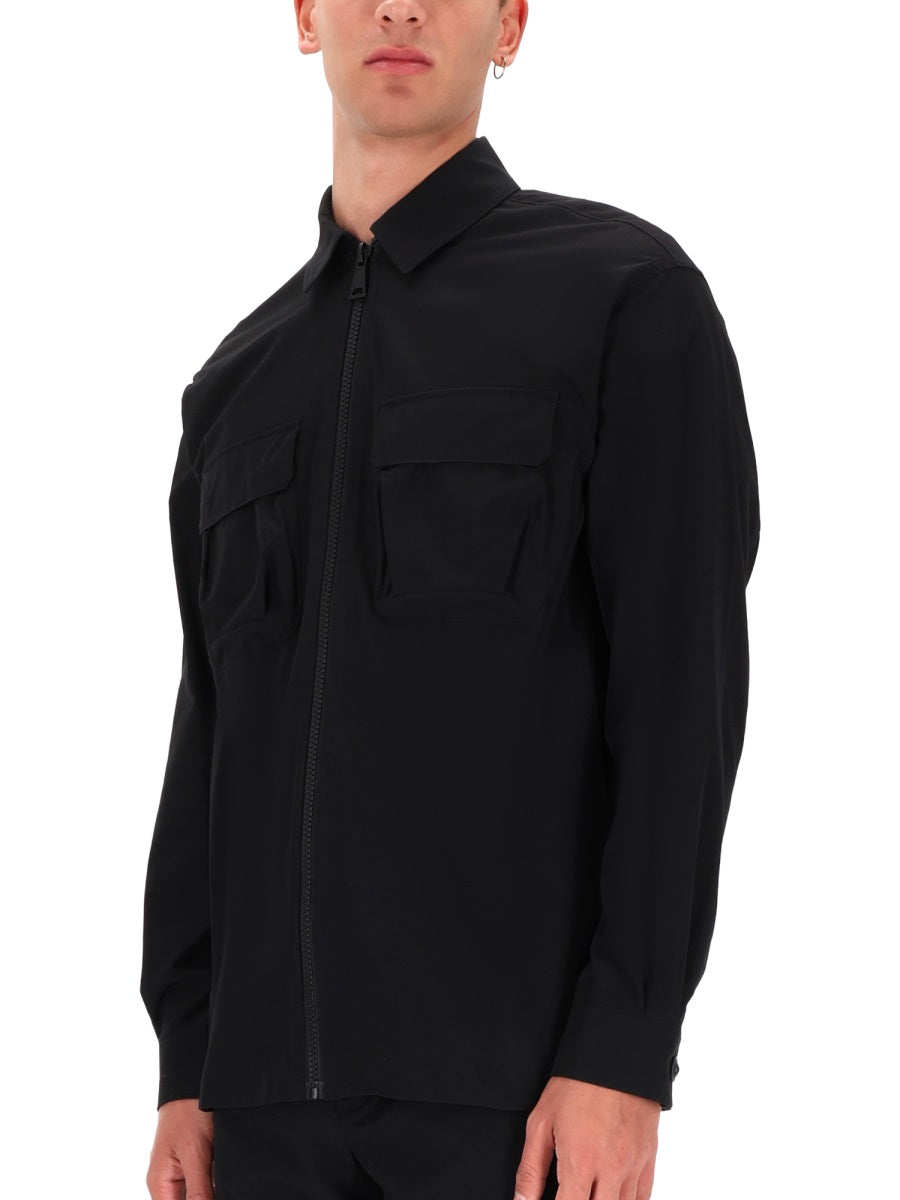Zippered Shirt Black Polyester