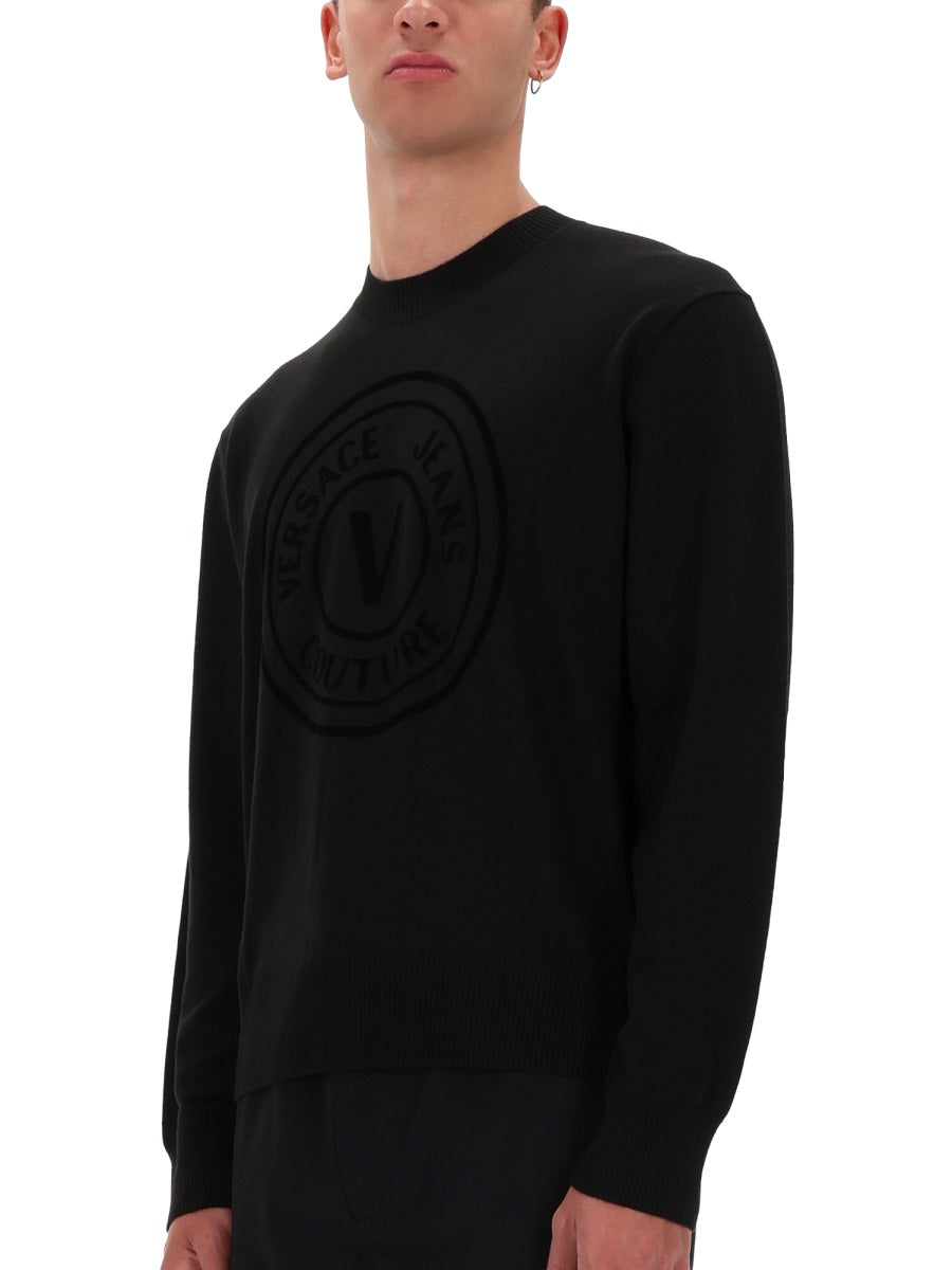 Jersey With V-Emblem Black Acrylic Jumpers