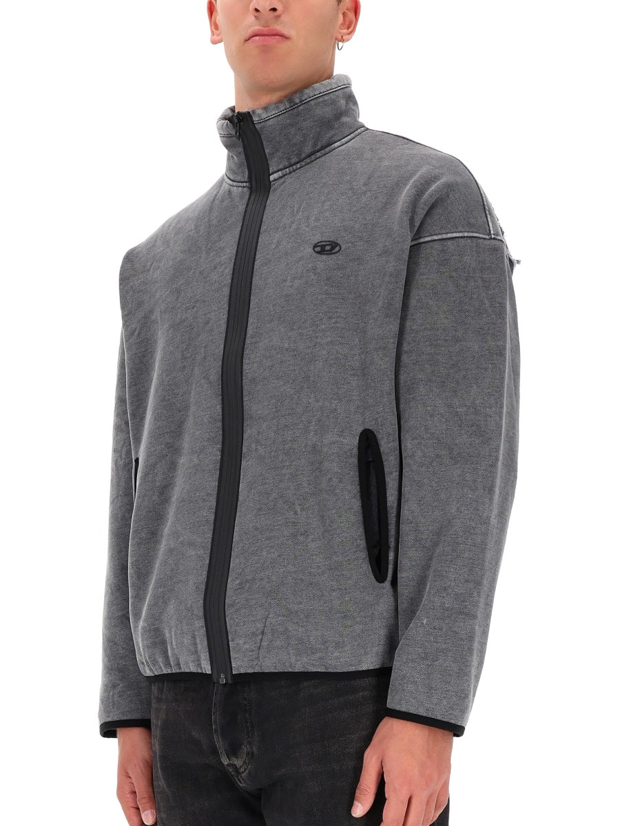 S-Baty-New Sweatshirt With Logo Grey Polyester Sweatshirts