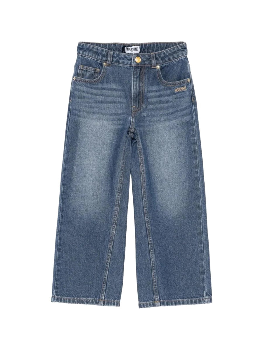 Denim Trousers Blue Cotton