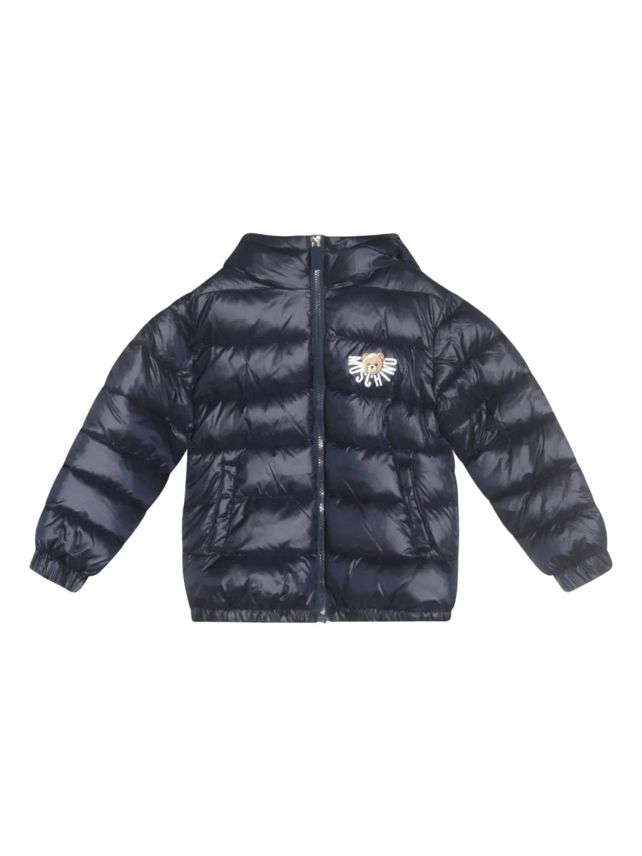 Jacket With Logo Blue Polyamide
