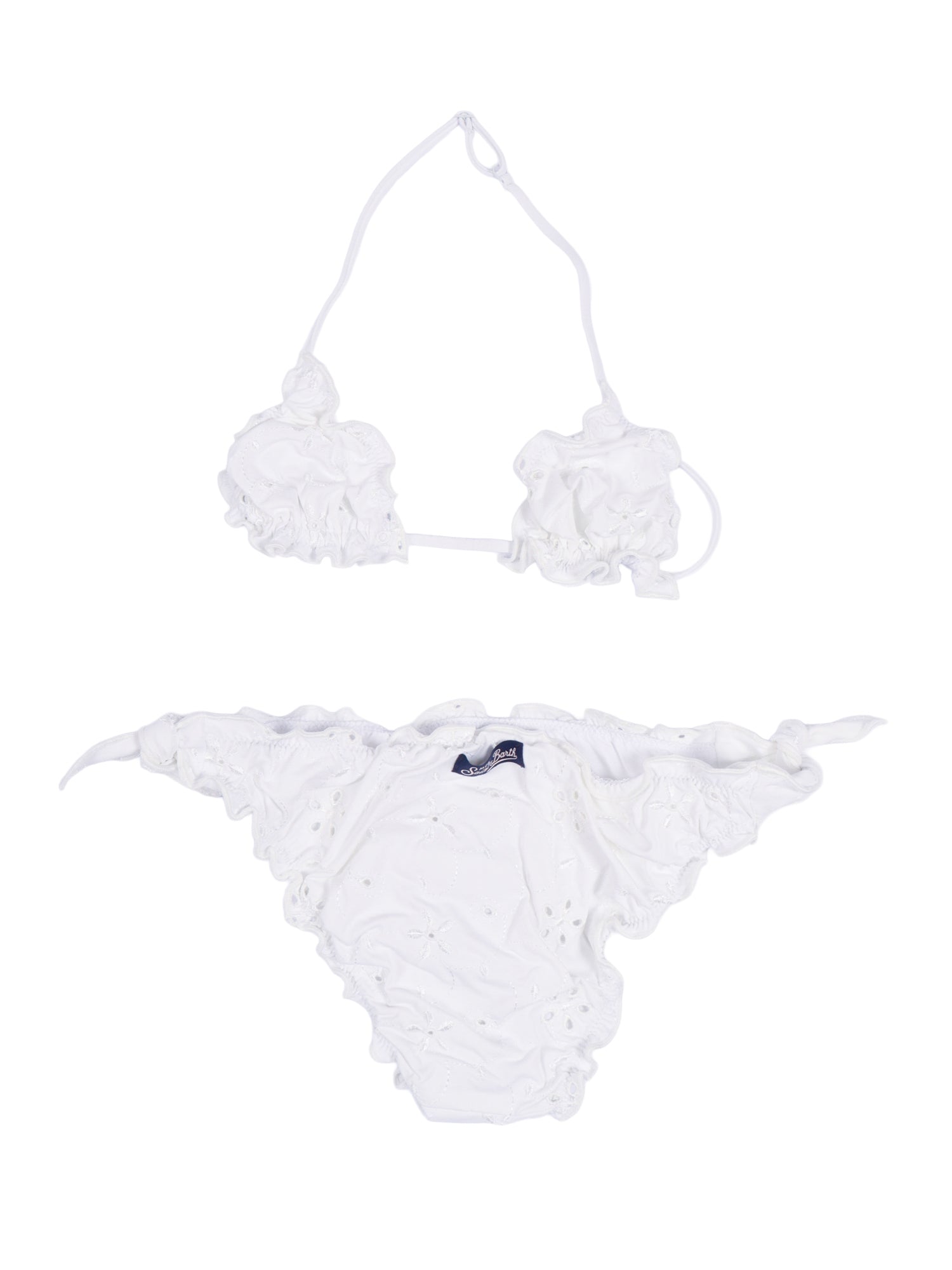 Cris-Sangallo Flower Embry 01 White Polyamide Elastane Bikini