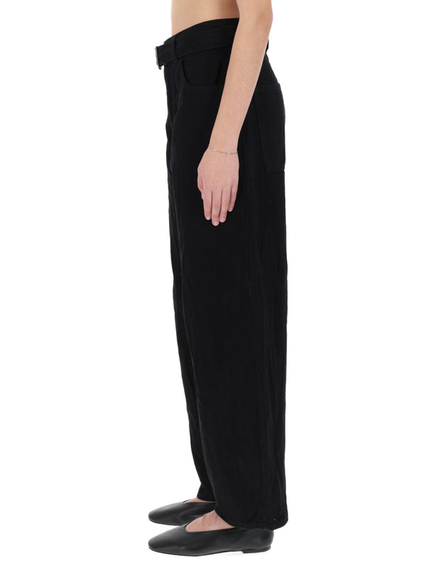 Cahun Pants Black Cotton Trousers