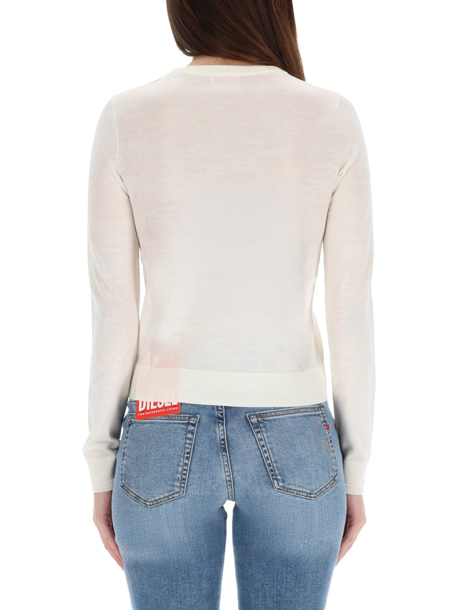 Jersey M-Alinesa White Wool Jumpers