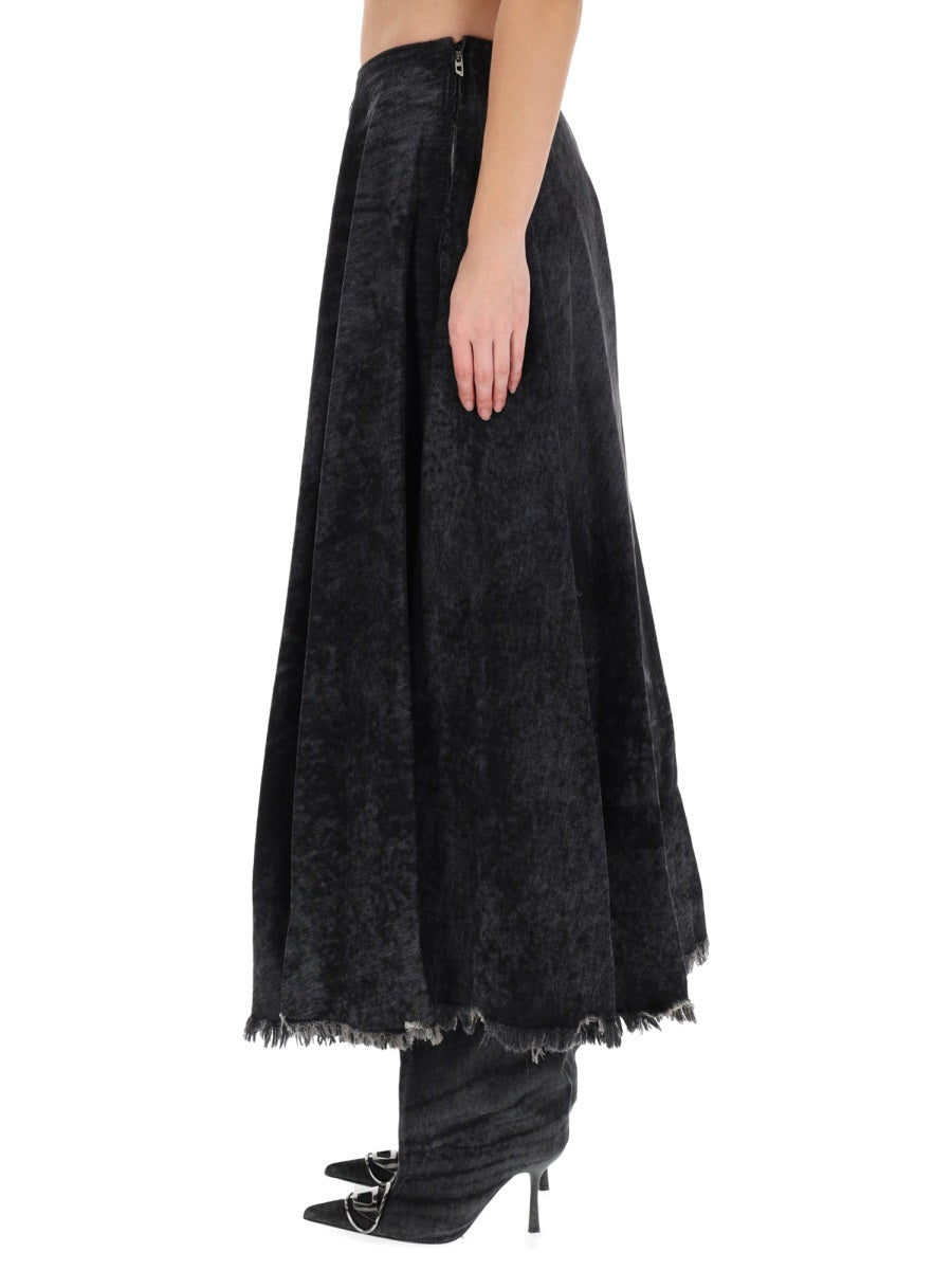 De-Hannie-Fsh Skirt Black Cotton