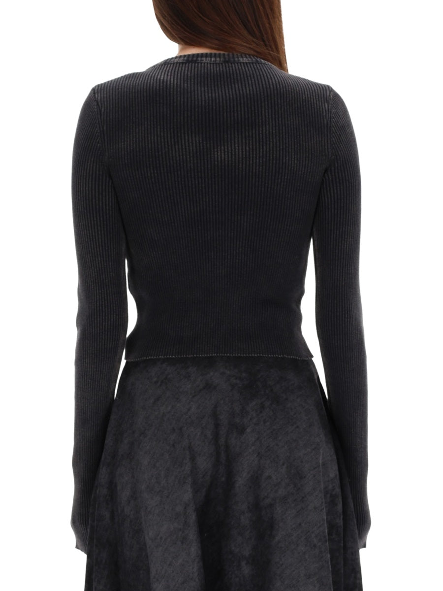 Cropped Cotton T-Shirt Black T-shirts