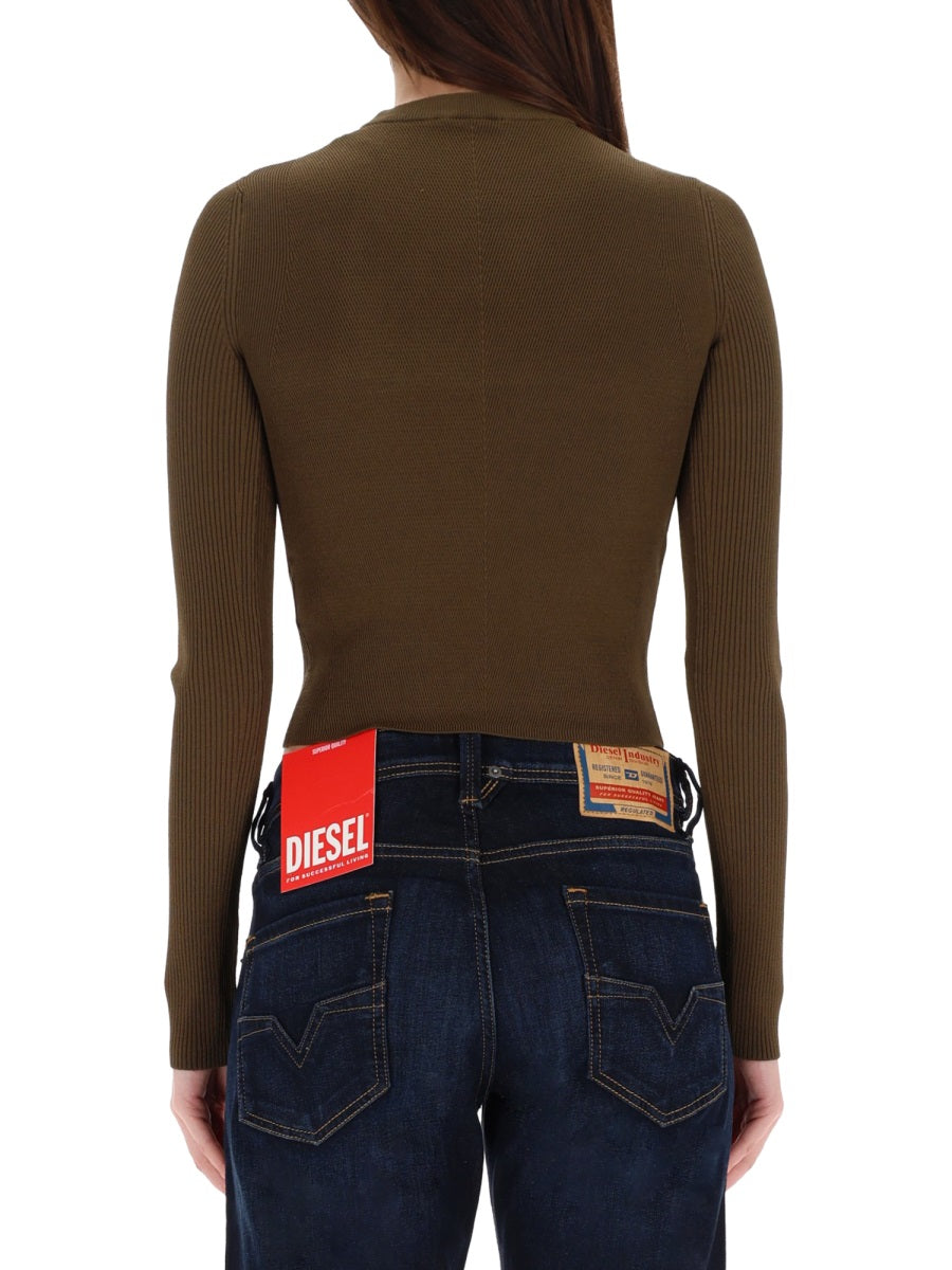 Slim Fit Brown Top Viscose Polyester Tops