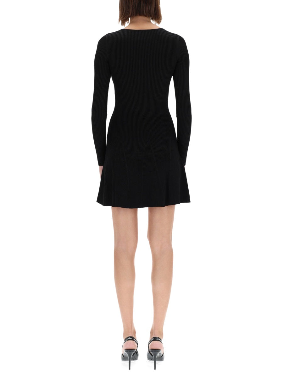 Baroque Buckle Dress Black Viscose